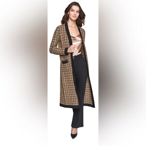 NWT-Karl Lagerfeld Paris Women’s Tweed Duster Cardigan-size Small